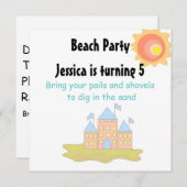 Invitation Beach Party (Devant / Derrière)