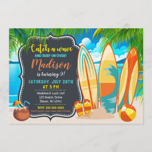 Invitation Beach Party Anniversaire Invitation, Summer Party