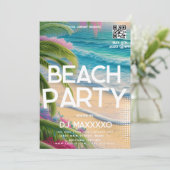 Invitation Beach Party Event Bar Tropical Club Flyer (Debout devant)