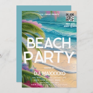 Invitation Beach Party Event Bar Tropical Club Flyer