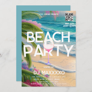 Invitation Beach Party Event Bar Tropical Club Flyer