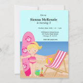 Invitation Beach Party (Fille) (Devant)