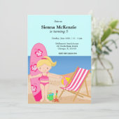 Invitation Beach Party (Fille) (Debout devant)