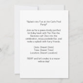 Invitation Beach Party Siamese Chat Beach Tropical été (Dos)