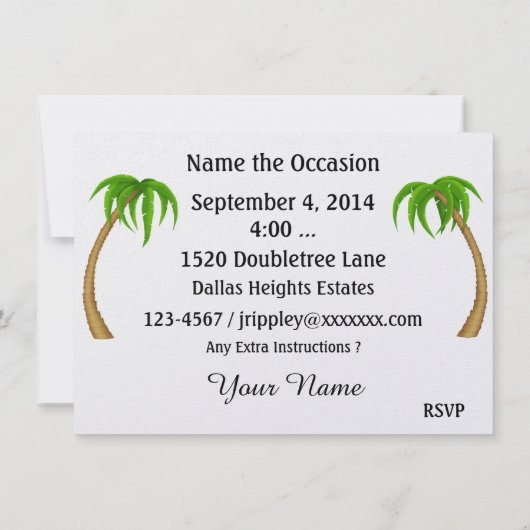 Invitation Beach Party - SRF (Dos)