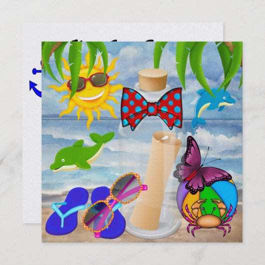 Invitation Beach Party - SRF (Devant / Derrière)