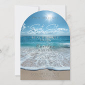Invitation Beach Party Sweet 16 coquillages de sable (Dos)
