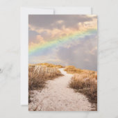 Invitation Beach Path et Rainbow Celebration of Life (Dos)