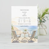 Invitation Beach Resort Balcony Ocean View Beach Wedding (Debout devant)