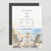 Invitation Beach Resort Balcony Ocean View Beach Wedding (Devant / Derrière)