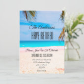 Invitation Beach Retirement Party Couple's Celebration (Debout devant)