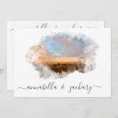 INVITATION *~* BEACH RSVP - QR RAINBOW AR11 BEACH MARIAGE (Devant / Derrière)