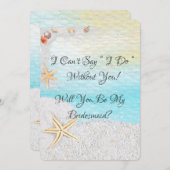 Invitation Beach Sable Blanc Serez-Vous Ma Femme D'Accueil (Devant / Derrière)