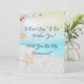 Invitation Beach Sable Blanc Serez-Vous Ma Femme D'Accueil (Debout devant)