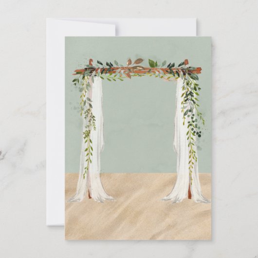 Invitation Beach Sand Canopy Tropy Bachelorette Party (Dos)