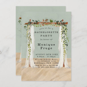 Invitation Beach Sand Canopy Tropy Bachelorette Party