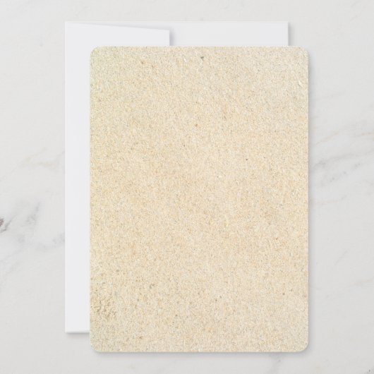 Invitation Beach Sand Castle Mariage (Dos)