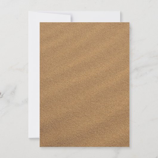 Invitation Beach Sand Custom Age fête d'anniversaire (Dos)