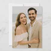 Invitation Beach Sand Hearts Tropical Photo Wedding (Dos)