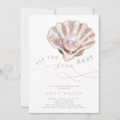 Invitation Beach Sea You Bientôt Baby shower (Devant)