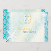 Invitation Beach Seahorse Mariage Couples Douche (Devant / Derrière)