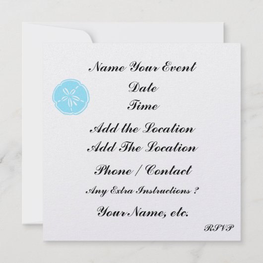 Invitation Beach Seashell - SRF (Dos)