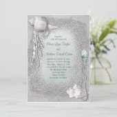 Invitation Beach Seashells Beach Wedding (Debout devant)