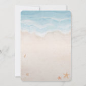 Invitation Beach Seashells Flamants roses roses Fête des mari (Dos)