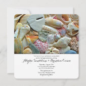 Invitation Beach Shells Tropical Designer Mariage (Devant)