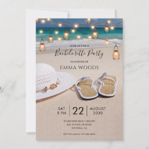 Invitation Beach String Lumières Bachelorette
