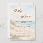 Invitation Beach summer coastal Baby Shower (Devant)