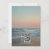 Invitation Beach Sunset Elegant Destination QR Code Wedding (Dos)