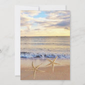 Invitation Beach Sunset Sea stars Célébration De La Vie (Dos)