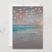 Invitation Beach Sunset String Lights Dusk Birthday Party (Dos)