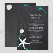 Invitation Beach Surprise Retraite Party pour enseignant (Devant / Derrière)