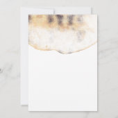 Invitation Beach Tropical Palm Feuilles Gold Engagement Party (Dos)