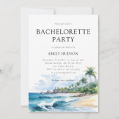 Invitation Beach Tropical Summer Bachelorette Party (Devant)