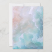 Invitation Beach Waves Mariage côtier (Dos)