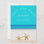 Invitation Beach Wedding 2 Starfish in Sand Save the Date Inv (Dos)