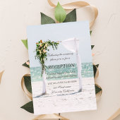 Invitation Beach Wedding Arbor Floral Réception