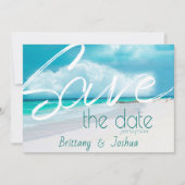 Invitation Beach Wedding Bold Enregistrer la date (Devant)