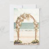 Invitation Beach Wedding Chic Arbor Rose Réception (Dos)