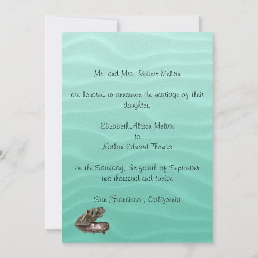 Invitation Beach Wedding Sandy Shore (Dos)