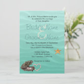 Invitation Beach Wedding Sandy Shore (Debout devant)