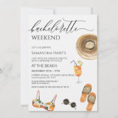 Invitation Beach Week-end Away Bachelorette Fête des mariées (Devant)