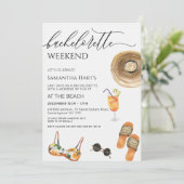 Invitation Beach Week-end Away Bachelorette Fête des mariées (Debout devant)