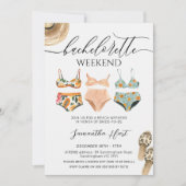 Invitation Beach Weekend Bikini Bachelorette Fête des mariées (Devant)