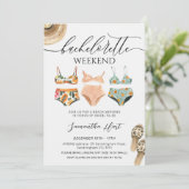 Invitation Beach Weekend Bikini Bachelorette Fête des mariées (Debout devant)