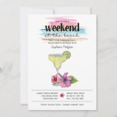 Invitation Beach Weekend Margarita et Hibiscus Bachelorette (Devant)