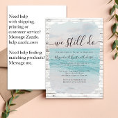 Invitation Beach Wood | Nous Continuons À Vow Renouvellement